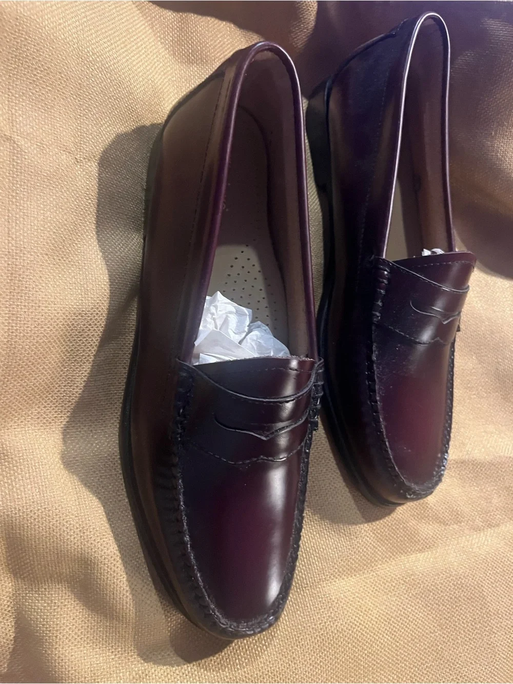 Women’s Burgundy Penny Loafers